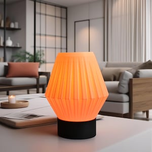 Cozy Pleated Table Lamp | Vintage Bedside Light | Soft Glow Lamp for Bedroom | Aesthetic Home Gift Nightstand Lamp | Mood Lighting