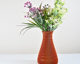 Modern Copper Color Vase For Dried Flowers, Unique Shelf Decor, Funky Home Decor, Modern Decor Objects, Home Decor Gift For Mom