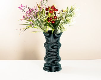 Unique Decorative Vase For Dried Flowers, Gothic Vase Decor, Modern 3D Printed Flower Vase, Home Decor Gift For Mom