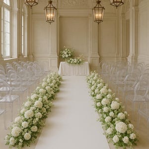 Large White Mirrored reflection aisle runner wedding engagement, White Wedding Aisle Runner, Ceremony Runner, Garden Wedding Decor