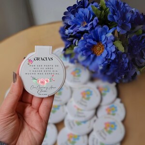 Custom Quinceanera Magnet Favors, Personalized Gift, Mis Quince 15, Sweet 16 Favors, Mis Quince