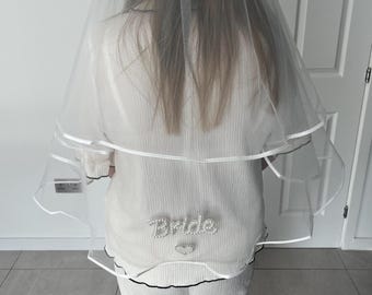 Personalised bride veil, bride wedding veil, bride hen veil, bride to be veil, bride to be gift, future mrs veil, custom bride veil for hen