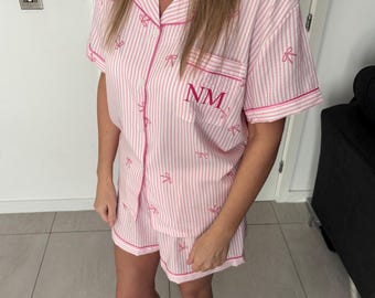 Personalised pyjamas, custom women’s pyjamas, secret Santa gift, personalised pyjamas, stocking filler gift, Christmas personalised pjs,