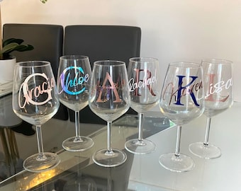 Personalised wine glass, large custom wine glass, birthday gift, birthday glass, 18th glass, 21st glass, secret Santa, teacher gift, wine