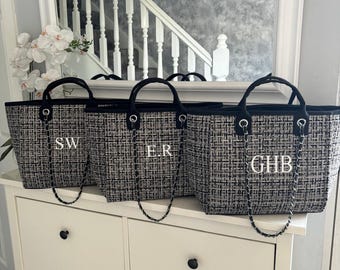 Personalised tote bag, custom shoulder bag, handbag, personalised bag, custom ladies bag, personalised shoulder bag, beach bag, gift for her