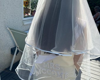 Personalised bride veil, bride wedding veil, bride hen veil, bride to be veil, bride to be gift, future mrs veil, custom bride veil for hen