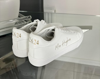 Personalised bride trainers, bride wedding trainers, bride shoes, custom bride trainers, bride gift, future mrs trainers, bride sneakers