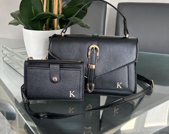 Personalised bag+ purse SET,  personalised crossbody bag, personalised coin purse, bag+purse, custom ladies bag, personalised crossbody bag