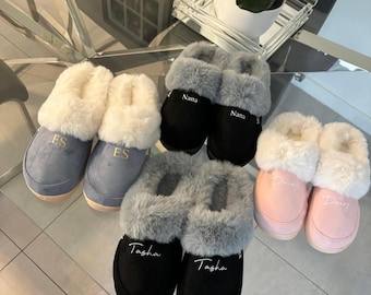 Personalised slippers, women’s slippers, custom slipper, bridesmaid slippers, Christmas gift for her, custom slippers, Christmas slippers