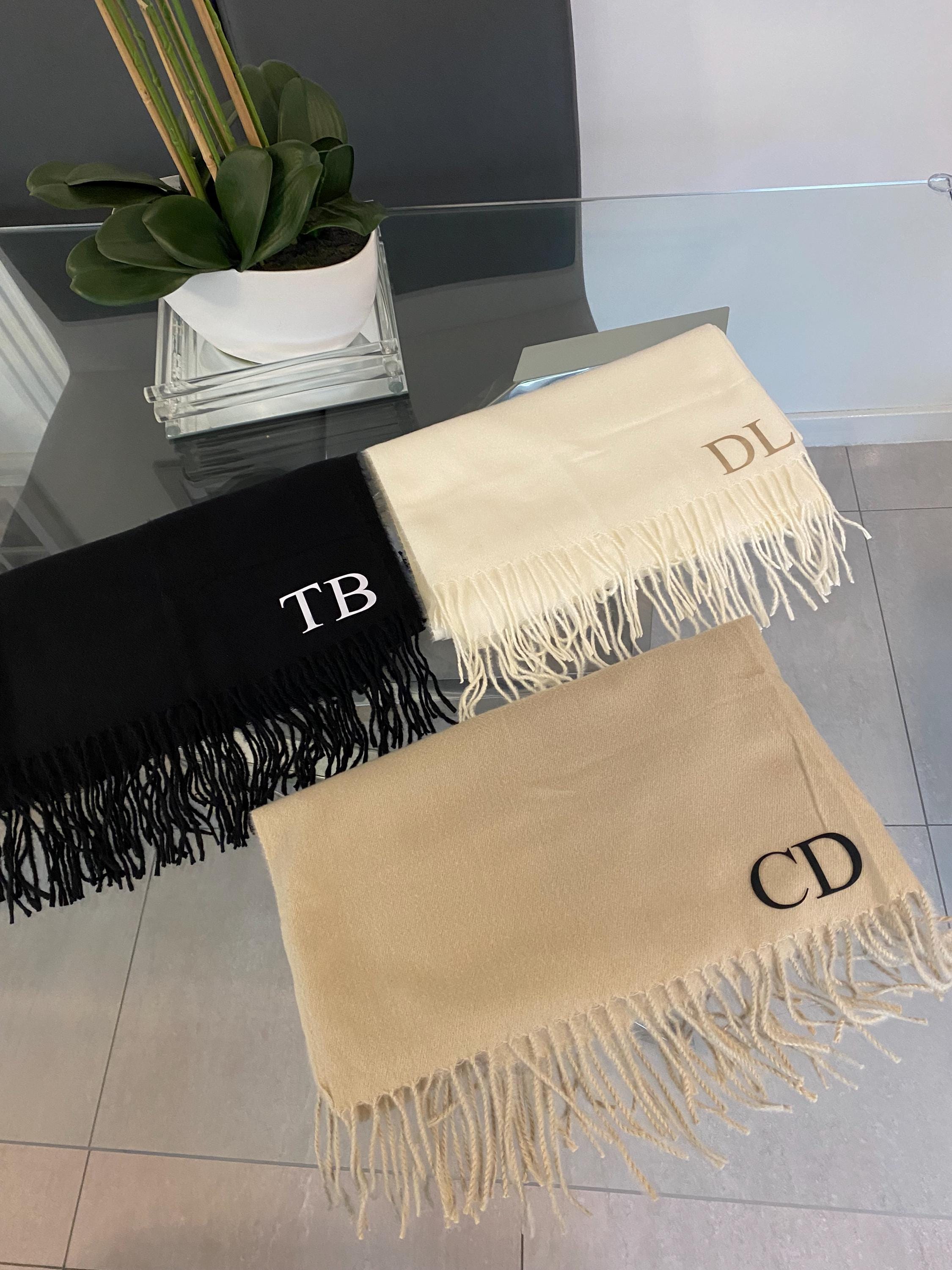 Initial Scarf Personalised Scarf, Christmas Gift, Women’s Scarf, Gift for Her ...