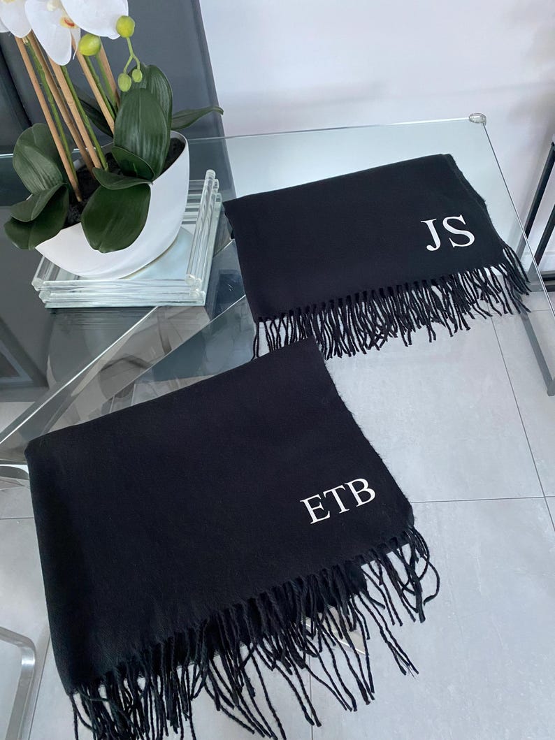 Initial Scarf Personalised Scarf, Christmas Gift, Women’s Scarf, Gift for Her ...