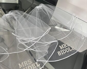 Personalised bride veil, bride wedding veil, bride hen veil, bride to be veil, bride to be gift, future mrs veil, custom bride veil for hen