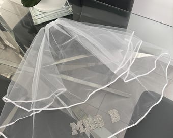 Personalised bride veil, bride wedding veil, bride hen veil, bride to be veil, bride to be gift, future mrs veil, custom bride veil for hen