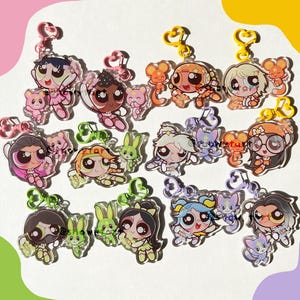 Valorant Evori Dreamwings x Powerpuff Girls 3 Inch Epoxy Acrylic Keychains