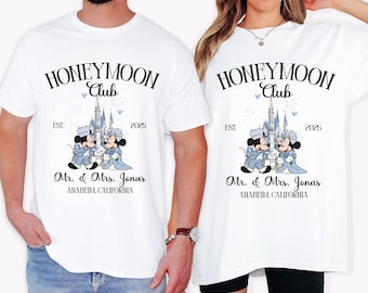 Disney Custom Honeymoon Shirt, Mickey Newlywed T-Shirt, Mr & Mrs Matching Tee, Wedding Party Gift Shirt, Happily Ever After Gift Tee