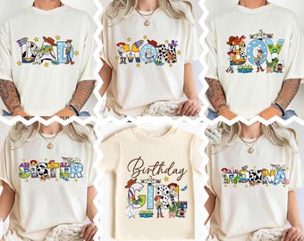 Toy Story Family Shirt, Disney Mom Dad Tee, Toy Story Birthday Girl T-Shirt, Woody Buzz Lightyear Trip Sweatshirt, Pixar Toy Story Gift