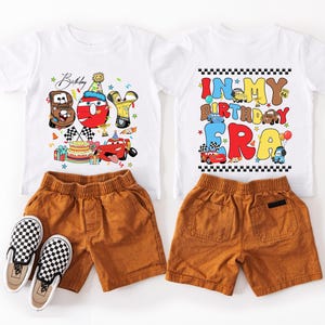 Lightning McQueen Birthday Boy Shirt, Disney Cars Birthday Shirt, Pixar Custom Family Matching Birthday Shirt, Disney In My Birthday Era Tee