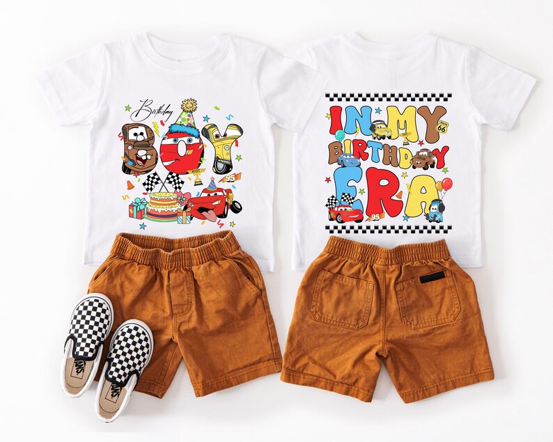 Lightning McQueen Birthday Boy Shirt, Disney Cars Birthday Shirt, Pixar Custom Family Matching Birthday Shirt, Disney In My Birthday Era Tee