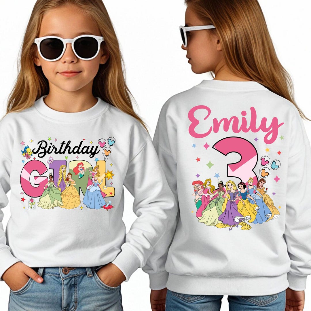 Princess Birthday Shirt, Disney Girl Birthday Tee, Toddler Rapunzel ...