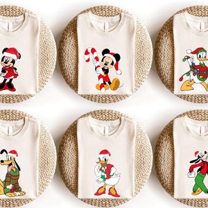 Mickey and Friends Christmas Sweatshirt, Mickey Santa Christmas Shirt, Custom Disney Christmas Shirt, Christmas Family  Matching Shirt