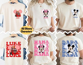 Disney Familie Shirt, Mickey Dad T-Shirt, Minnie Mom T-Shirt, Mama Dada passendes Geschenk, Donald Daisy Kinder Sweatshirt, Disneyland Familien Reise T-Shirt