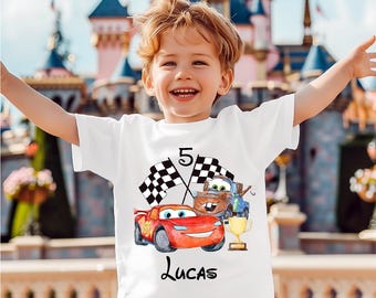 Disney Cars Birthday Shirt, Mcqueen Birthday Boy Tee, Tow Mater Birthday Party T-Shirt, Racing Kids Cars Birthday Sweatshirt