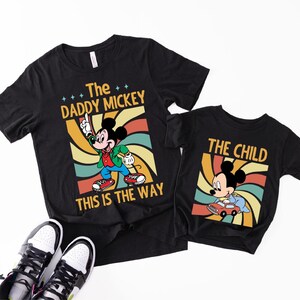 Mickey Father Son Shirt, Disney Kids Dad Matching Tee, Mouse Father&#39;s Day Gift, Daddy and Me T-Shirt, Disneyland Papa Boy Sweatshirt