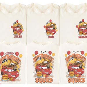 Lightning McQueen Birthday Tee, Disney Cars Birthday Shirt, Family Birthday Sweatshirt, Disneyworld Family Tee, Pixar Birthday Boy Shirt