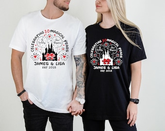 Disneyland Anniversary T-shirt, Wedding Since Year Celebration Tee, Mickey Valentines Day Wife Husband Shirt, Married Since Couple Shirt