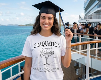 Camiseta para la fiesta de graduación en crucero, camiseta para crucero de graduación 2026, camisetas para las vacaciones de fin de curso, camisetas de graduación para estudiantes de último año.