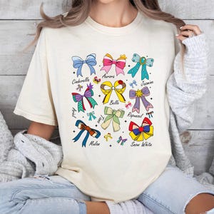 Princess Coquette Bow Shirt, Disneyland Girls Trip Tee, Princess Bow Gift Shirt, Princess Castle Sweat, Magical Kingdom Tee