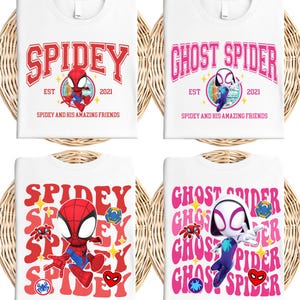 Disney  Spider Shirt, Spidey and His Amazing Friends T-Shirt, Ghost Spider Sweatshirt, Avengers Superhero Tee, Iron Man Shirt, Hulk Hoodie