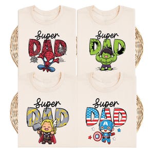 Avengers Dad T-Shirt, Superhero Father's Day Tee, Iron Man Dad Shirt, Spiderman Dada Sweatshirt, Hulk Papa Sweater