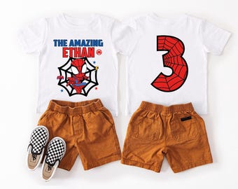 Spiderman Kids Birthday Shirt, Superhero Birthday Boy Tee, Disney Spidey Birthday Party Gift, Superhero Birthday T-Shirt, Boy Birthday Trip