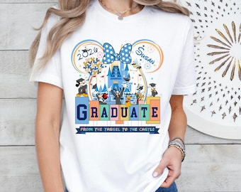 Disney 2026 Graduation Shirt, Custom Mickey Grad T-Shirt, Minnie Graduation Gift, Disneyland Family Graduation Trip, Class of 2026 Shirt