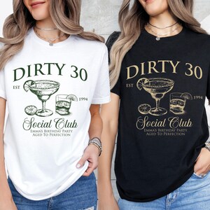 Dirty Thirty  Birthday Shirt, Custom Birthday Party Shirt, 30th Birthday Shirt, New Age Birthday Party Shirt