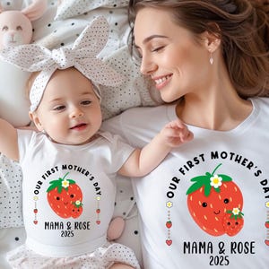 Berry First Mother&#39;s Day Shirt, Newborn 1st Mother&#39;s Day Sweatshirt, Infant Mother Day Gift, First Mother Day Matching Tee