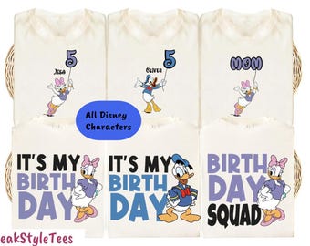 Disney Birthday Shirt, Mickey Friends  Birthday Girl T-Shirt, Family Birthday Party Tee, Walt Disney Toddler Birthday Sweatshirt