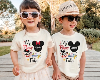 My First Disney Trip Shirt, Mickey Minnie Kids T-shirt, Toddler Mouse Party Tee, Disneyland Vacation Sweatshirt