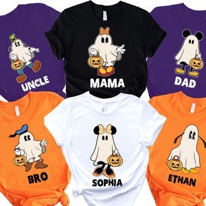 Mickey Halloween Shirt, Disney Spooky Season Sweatshirt, Minnie Ghost T-Shirt, Family Halloween Party T-Shirt, Trick or Treat Gift Tee