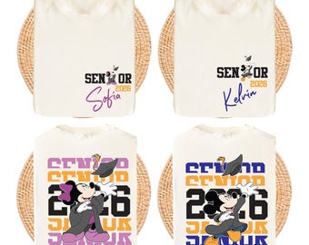 Disney 2026 senior shirt, Mickey afstudeer-T-shirt, Minnie Class of 2026 cadeau, Disneyland Senior Party T-shirt, einde school-sweater