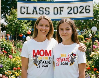 Disney afgestudeerd shirt 2026, Mickey Family Grad Tee, Minnie Senior Grade T-shirt, Graduation Party Tee, Mouse Class of 2026 T-shirt