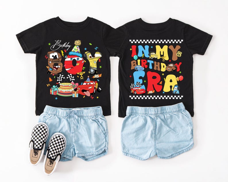 Lightning McQueen Birthday Boy Shirt, Disney Cars Birthday Shirt, Pixar Custom Family Matching Birthday Shirt, Disney In My Birthday Era Tee