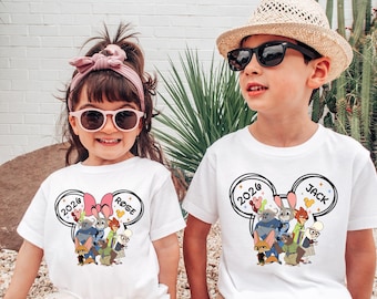 Disney Custom Zootopia Shirt, Mickey Kids 2026 T-Shirt, Judy Hopps Nick Wilde Sweatshirt, Disneyland Trip Tee