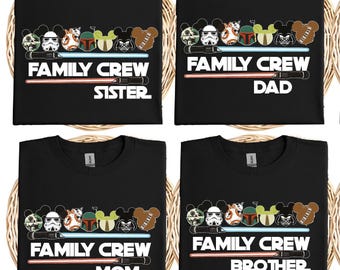 Star Wars Family Crew Shirt, Birthday Crew Matching Gift, Darth Vader Boy T-Shirt Galaxy Wars Vacation Tee, Star Wars Characters Sweatshirt