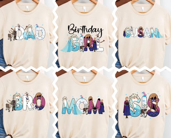 Disney Frozen Shirt, Elsa and Anna Family Tee, Princess Mom Dad Gift, Castle Birthday Girl T-Shirt, Disneyland Olaf Birthday Sweatshirt
