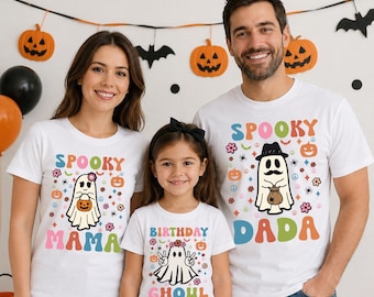 Birthday Ghoul Family Tee, Halloween Birthday T-Shirt, Ghost  Party Gift, Spooky Girl Sweatshirt