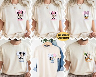 Maglietta Disney Family, maglietta coordinata Topolino mamma papà, felpa Minnie Trip, regalo per la famiglia di Topolino, maglietta Goofy Pluto per nonni