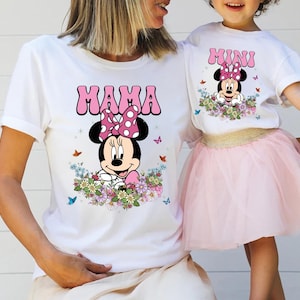 Disney Mama und Mini Shirts, Mama Minnie T-Shirt, Maus Mutter Tochter Reise T-Shirt, Disneyland Muttertagsgeschenk