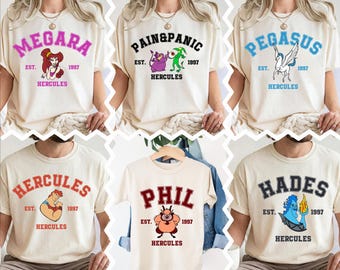 Disney Hercules Group Shirt, Hercules Family Shirt, Disney Hades Megara T-Shirt, Disney Family Matching Shirt